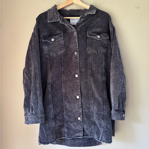 Highway Jeans Black Corduroy Jacket - Picture 1 of 9